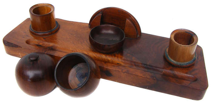 Old Wooden Inkwell  - Great piece for an antique desk!