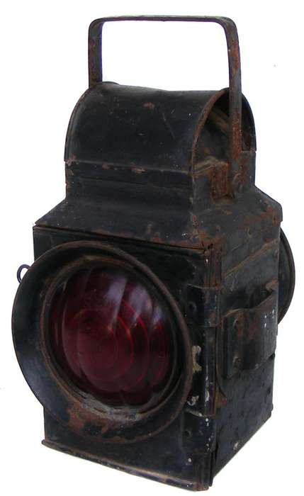 Genuine Old SAR/SAS Railway Lantern - Lenses intact - Nice and Rusty!