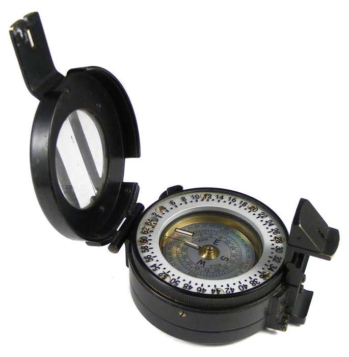 Vintage Francis Barker M73 Military Prismatic Compass - Mils AQ224-UK made, brass, scarce compass