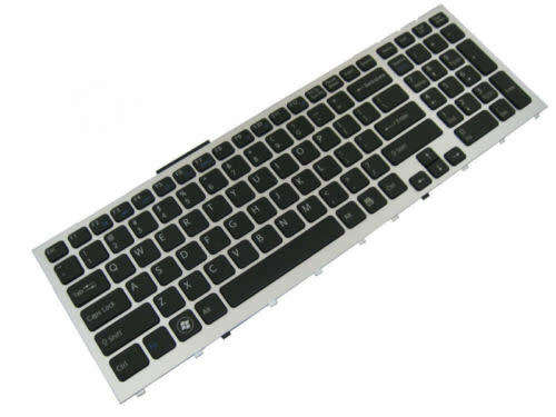SONY VAIO VPCF, VPCF1, VPCF11, SILVER FRAME, REPLACEMENT LAPTOP KEYBOARD