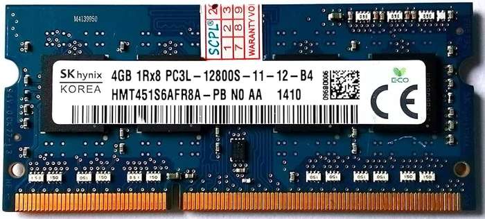 Laptop Ram 4gb ddr3  PC3L 12800S Hynix -As new