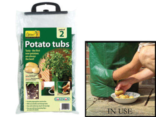 Pk 2 New Gardman Potato Tubs / Planters / Growing Bags