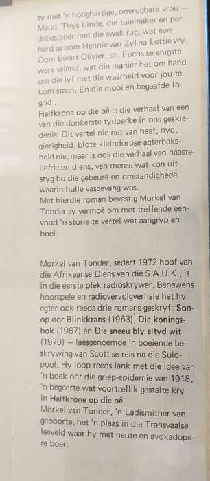 Halfkrone op die oë - Morkel van Tonder