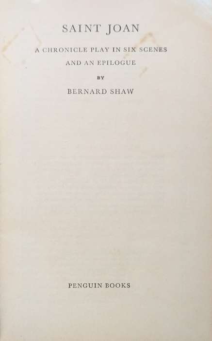 Saint Joan - Bernard Shaw