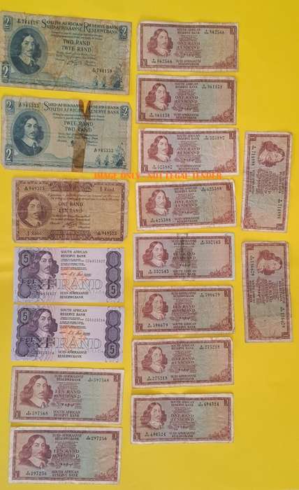 S. A. Bank Notes : Mix Lot - South Africa Old Notes