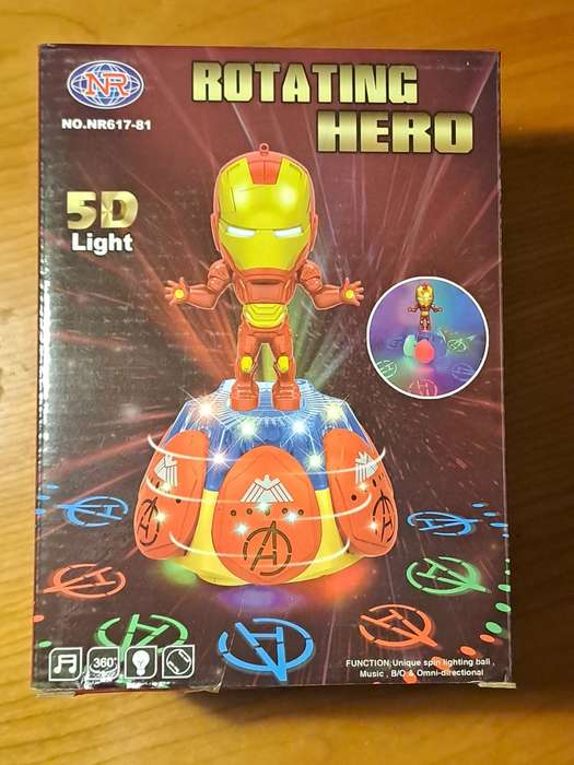 Iron Man Rotating Hero 5D Light toy (Still in original box)