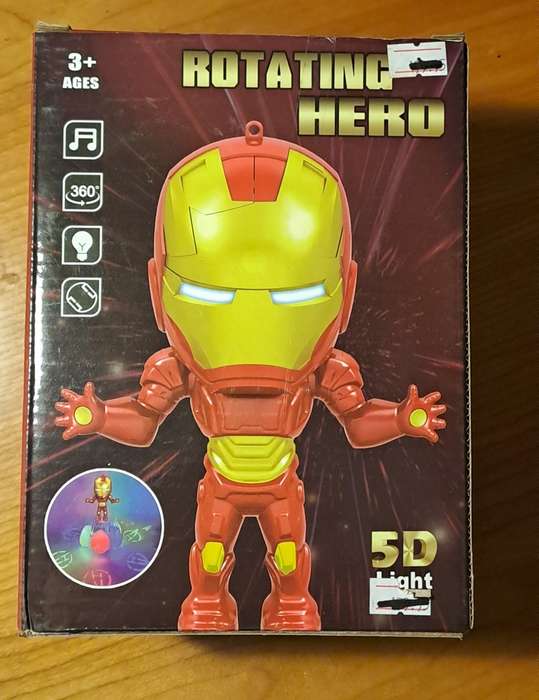 Iron Man Rotating Hero 5D Light toy (Still in original box)