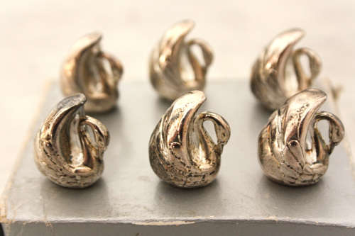 Beautiful set of 6 Silver Swans, possibly weights