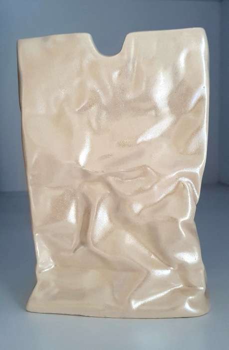 Vintage Paper Bag Vase by Tapio Wirkkala Style Vase Mid Century