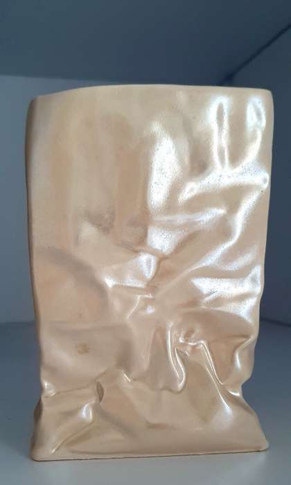 Vintage Paper Bag Vase by Tapio Wirkkala Style Vase Mid Century