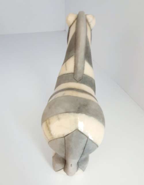 South African Raku Pottery Zebra figurine