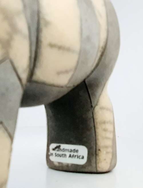South African Raku Pottery Zebra figurine