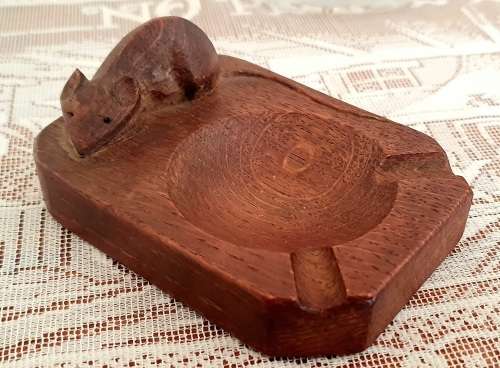 Robert Thompson Mouseman Wood Pin Tray or Ashtray