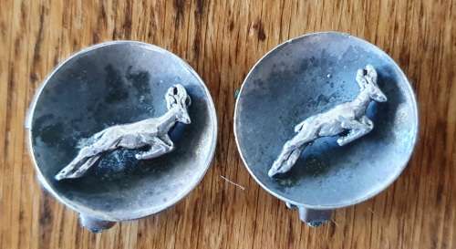 Vintage Springbok clip on earrings
