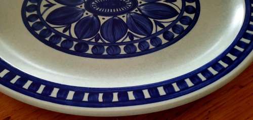 Midwinter Stonehenge DAHLIA BLUE by Jessie Tait Serving Platter
