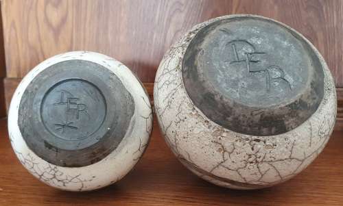 Pair of RAKU pottery vases/pots