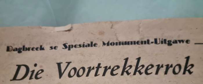 1949 Dagbreek Newspaper (Spesiale Monument Uitgawe 20 pages