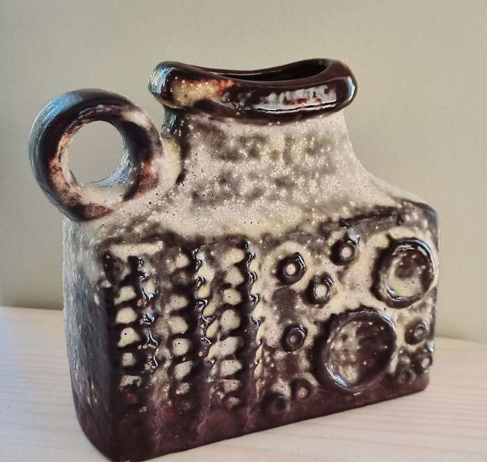 Carstens Tonnieshof West Germany Moon Crater Pitcher,Vase