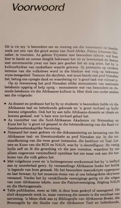 KURATOR VAN ONS ERFENIS  /  P.J. NIENABER