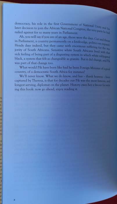 PIK BOTHA AND HIS TIMES Theresa Papenfus
