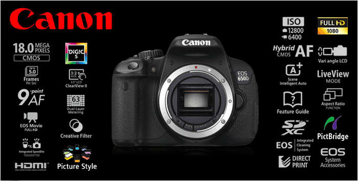 CANON 650D Digital SLR CAMERA with Canon 18-55mm Mark III Lens (18 Megapixels) DSLR Camera Kit