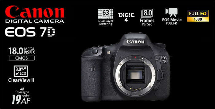 Canon 7D 18MP PROFESSIONAL Digital SLR Camera (BODY) - 18 Megapixels