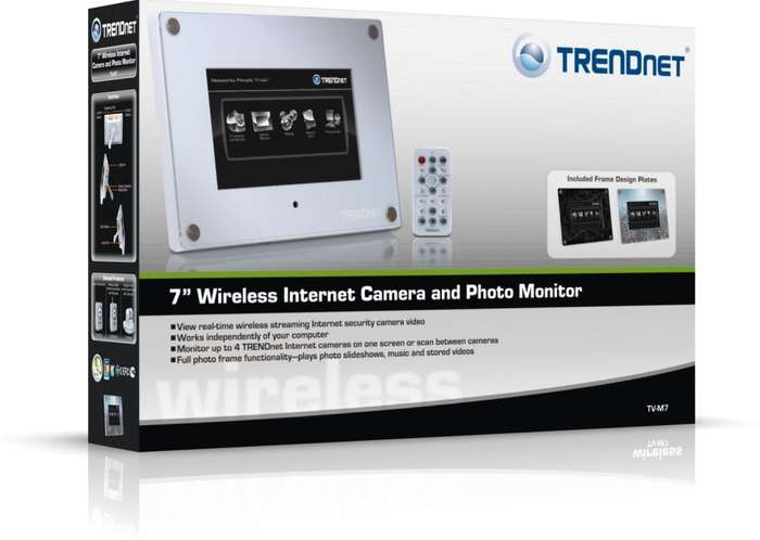 TRENDnet 7-Inch Wireless Internet Surveillance Camera and Photo Monitor, TV-M7
