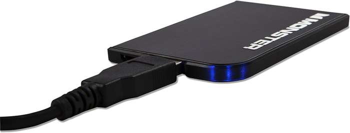 Monster Powercard - Powerbank - Credit card sized [RED]