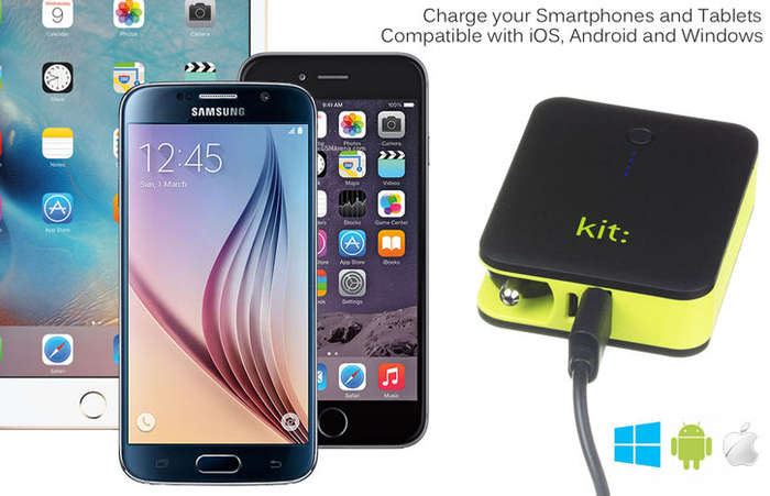 Kit: 2-in-1 Micro USB In-Car Charger with 3000 mAh Power Bank for Smartphone, Tablet and MP3 Device