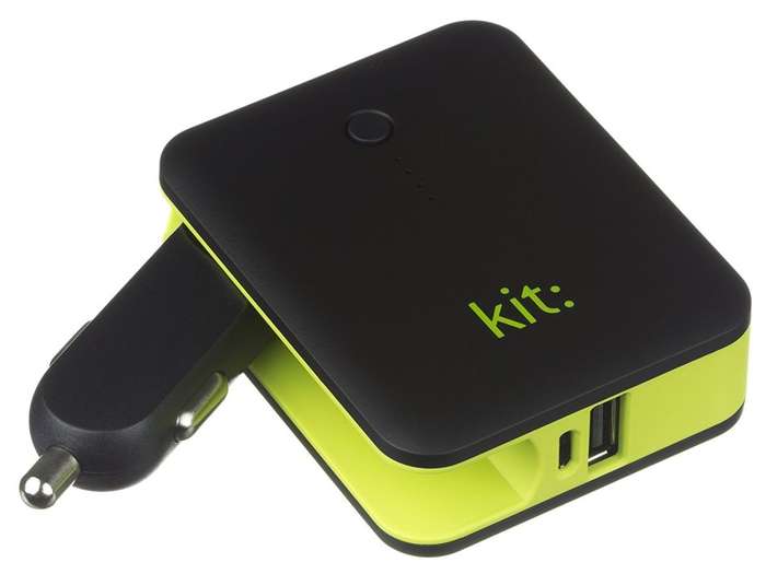 Kit: 2-in-1 Micro USB In-Car Charger with 3000 mAh Power Bank for Smartphone, Tablet and MP3 Device
