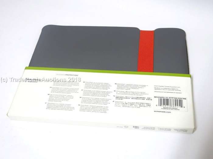 Acme Made - Skinny Sleeve for 12` Macbook  (Grey Poppy Orange)