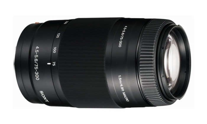 Sony 75-300mm f/4.5-5.6 Compact Super Telephoto Zoom Lens - For Sony DSLR Cameras