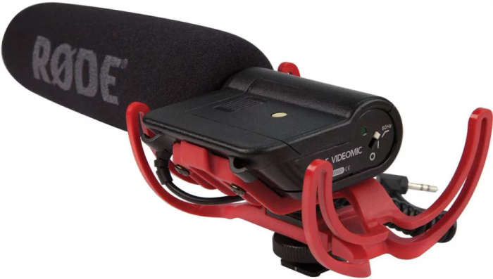 Rode Videomic Shotgun Microphone with Rycote Lyre Mount (Model: VIDEOMICR)
