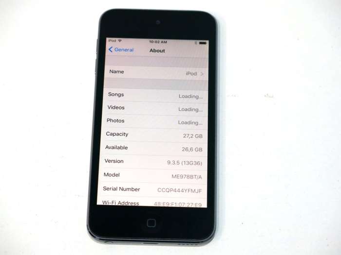 Apple iPod Touch | SPACE GREY | 32GB | 5th Generation | A1421 | ME978BT/A | RETINA DISPLAY