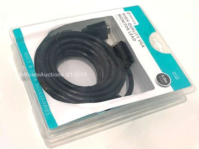 VGA CABLE 5.0 meters - Mercury high quality VGA monitor Lead - Plug to Plug