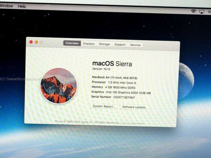 MacBook Air 11.6-inch | Core i5 1.3GHz | 4GB DDR3 RAM | 128GB SSD FLASH - Macbook Air MID 2013