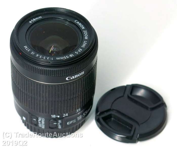 Canon EF-S 18-55mm f/3.5-5.6 IS (IMAGE STABILIZER) STM Camera Lens for Canon Digital SLR Cameras