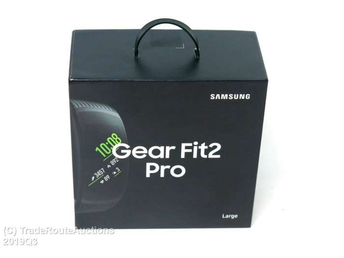 BOXED / BLACK / LARGE - Samsung Gear Fit2 Pro Fitness Tracker Large SM-R365 GPS Sports Band
