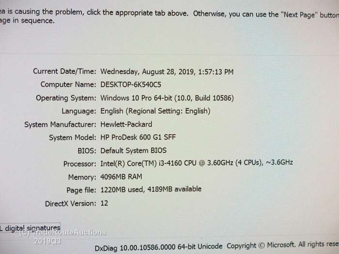HP PRODESK 600 G1 SFF DESKTOP | CORE i3 4160 3.6GHz | 4GB RAM | 500GB HDD | DESKTOP PC
