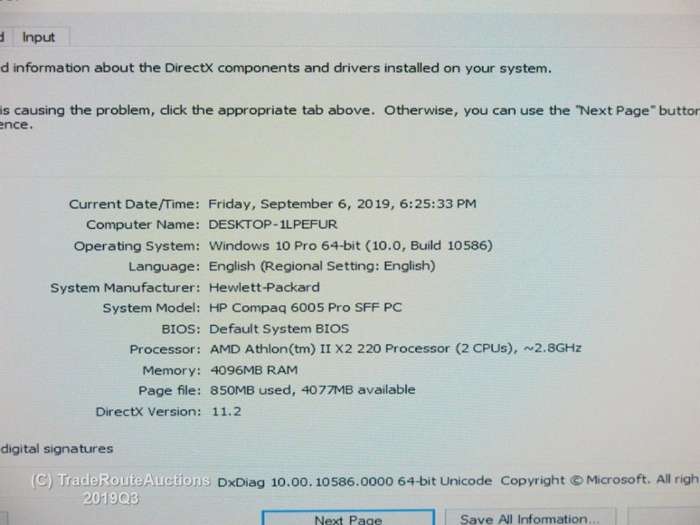 HP COMPAQ 6005 PRO SFF DESKTOP PC | AMD Athlon II X2 220 Processor | 4GB RAM | 500GB HDD