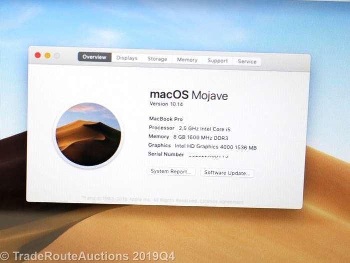 MacBook Pro 13.3-inch | Core i5 2.5GHz | 8GB RAM | 500GB HDD | MD101 | INTEL HD GRAPHICS