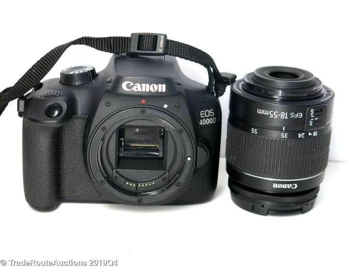 Canon 4000D DSLR Camera and EF-S 18-55 mm f/3.5-5.6 III Lens Kit