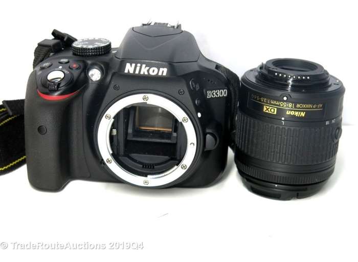 Nikon D3300 24.2 MP CMOS Digital SLR with AF-S DX NIKKOR 18-55mm f/3.5-5.6G DX Zoom Lens (Black)