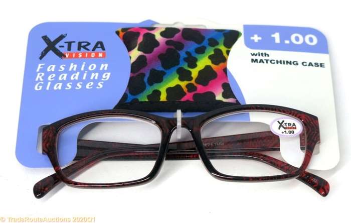 X-TRA VISION Fashion Reading Glasses - with matching case