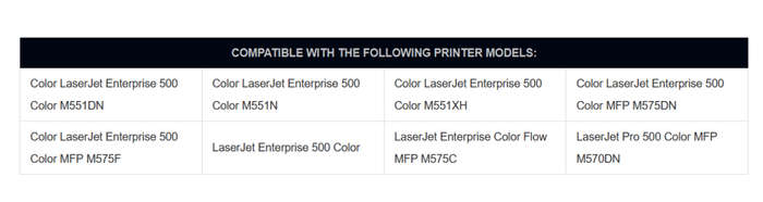 HP Compatible Cyan Toner Cartridge CH CE401A / HP507A