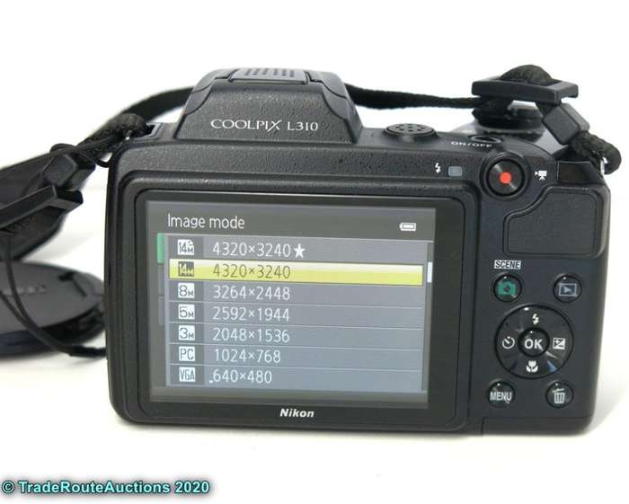 Nikon Coolpix L310 14.1MP Digital Camera with 21x Optical Zoom - BLACK