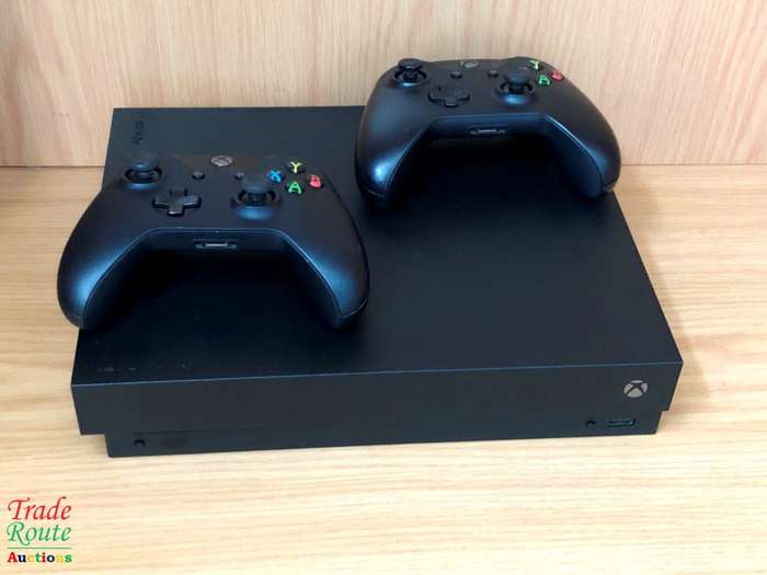 Microsoft Xbox One X 1TB Console (BLACK) Model 1787 + 2 X Wireless Controllers