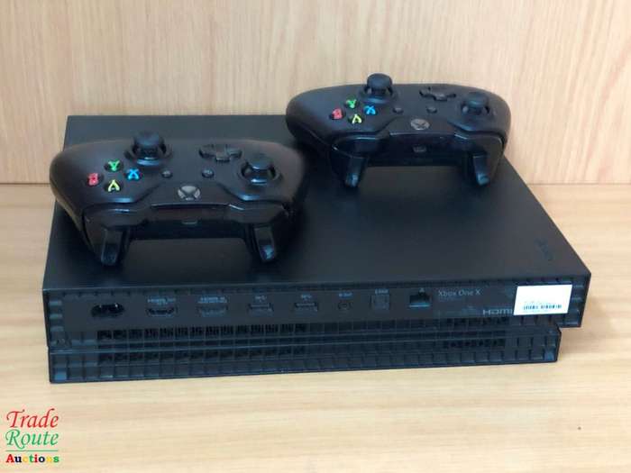 Microsoft Xbox One X 1TB Console (BLACK) Model 1787 + 2 X Wireless Controllers