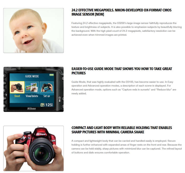 Nikon D3200 24.2 MP CMOS Digital SLR CAMERA 18-55mm f/3.5-5.6 AF-S DX NIKKOR Zoom Lens - 24.2 MP