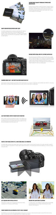 NIKON D5300 DSLR CAMERA BODY [ WiFi & GPS] - [ 24.2 MP ] - [ DX ] WITH 18-55 VR II Lens Kit